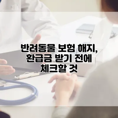 반려동물 보험 해지, 환급금 받기 전에 체크할 것