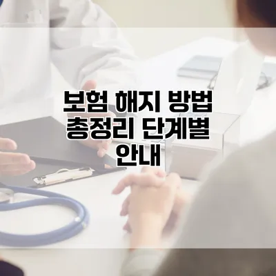 보험 해지 방법 총정리 단계별 안내