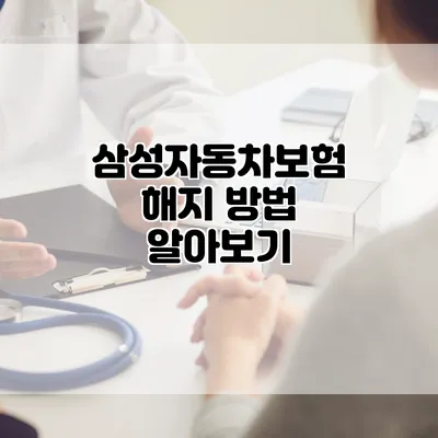 삼성자동차보험 해지 방법 알아보기