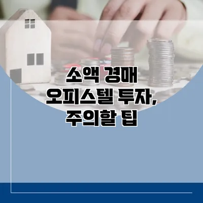 소액 경매 오피스텔 투자, 주의할 팁