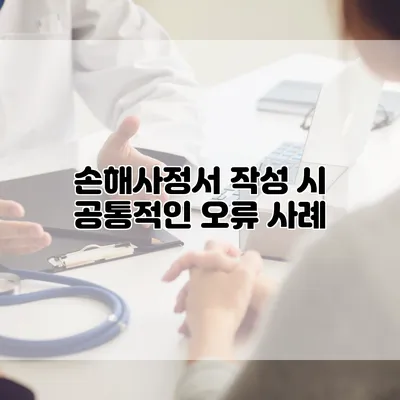 손해사정서 작성 시 공통적인 오류 사례