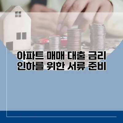 아파트 매매 대출 금리 인하를 위한 서류 준비