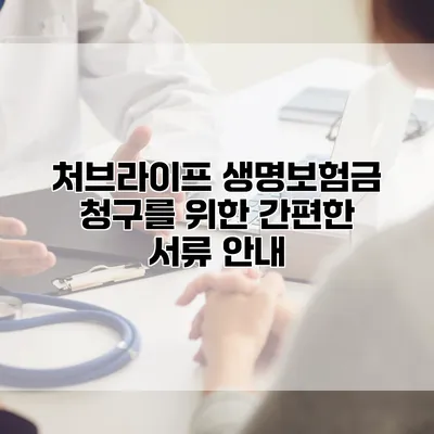 처브라이프 생명보험금 청구를 위한 간편한 서류 안내