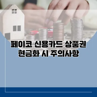 페이코 신용카드 상품권 현금화 시 주의사항