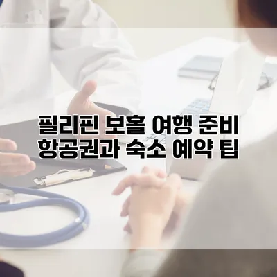 필리핀 보홀 여행 준비 항공권과 숙소 예약 팁