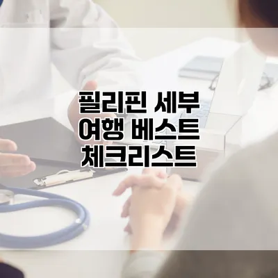 필리핀 세부 여행 베스트 체크리스트