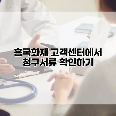 흥국화재 고객센터에서 청구서류 확인하기